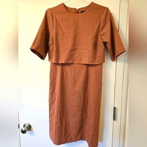 Ann Taylor EUC Peach‎ Striped Suit Dress